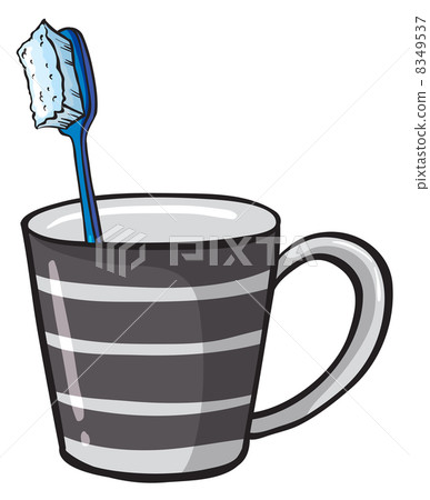 A toothbrush and a cup 8349537