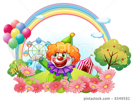 A clown in an amusement park 8349581