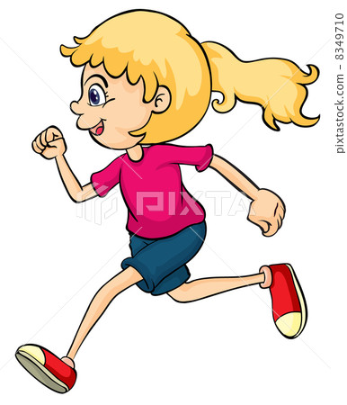 A running girl 8349710
