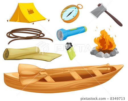 various objects of a camp 8349713