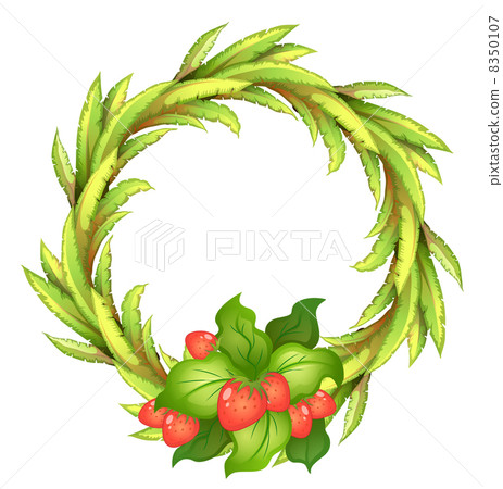 A round border with strawberries 8350107