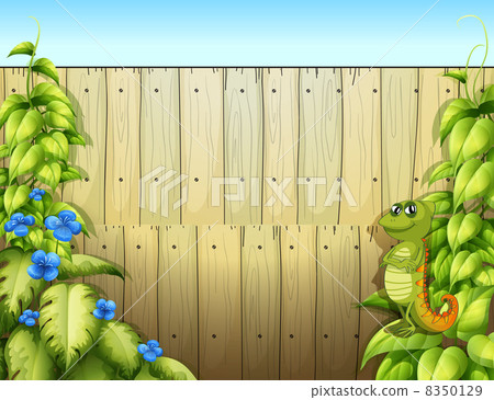 An iguana inside the fence An iguana inside the fence 8350129