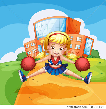 A dancing girl and a school A dancing girl and a school 8350439