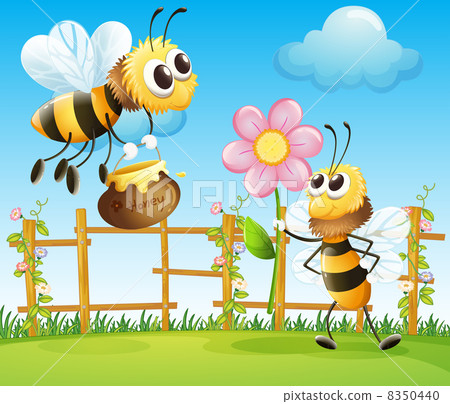 Two big bees in the garden Two big bees in the garden 8350440