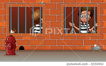 Two boys inside the jail Two boys inside the jail 8350442