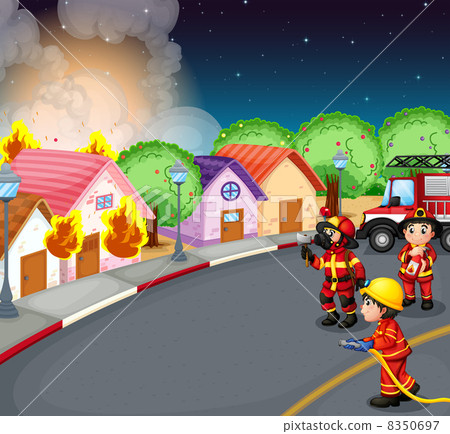 A fire at the village 8350697