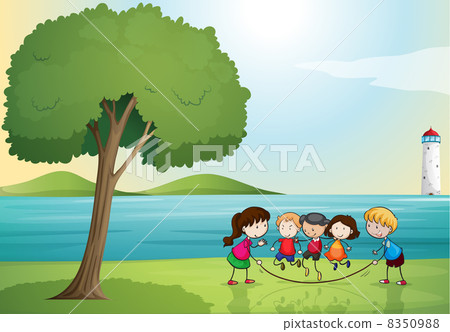 kids playing in nature kids playing in nature 8350988
