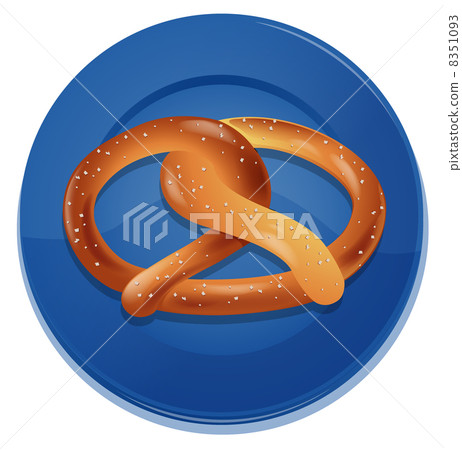 a bread and a blue dish 8351093