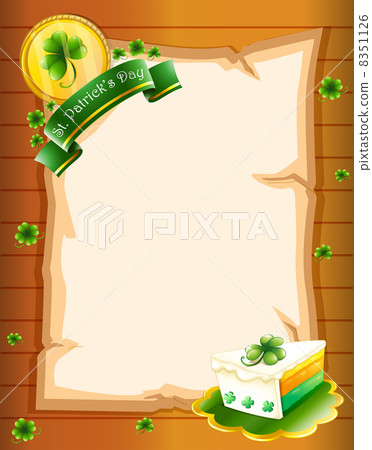 A blank paper with St. Patricks Day greeting A blank paper with St. Patricks Day greeting 8351126