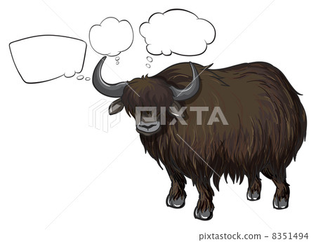 A bison with empty callouts A bison with empty callouts 8351494