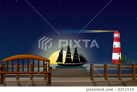 A beautiful scenery at the port A beautiful scenery at the port 8351554