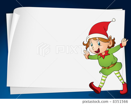 paper sheets and an elve 8351566