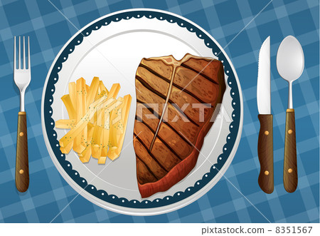 Steak and fries 8351567