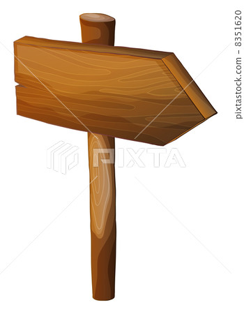A blank wooden arrow signboard A blank wooden arrow signboard 8351620