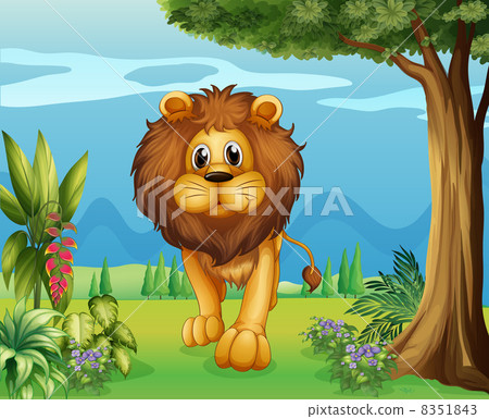A big lion in the garden A big lion in the garden 8351843