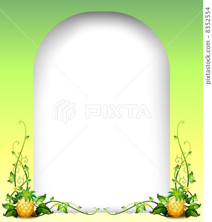 An empty template with pineapples 8352554