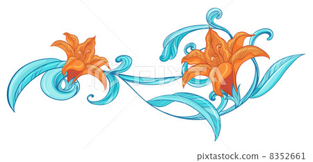 A blue and orange border A blue and orange border 8352661