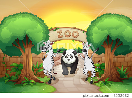 插图素材 a zoo and the animals