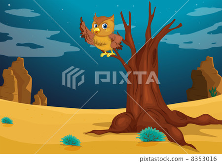 An owl above a tree An owl above a tree 8353016