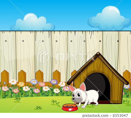 A small dog eating 8353047