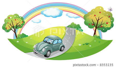 A car running at the road A car running at the road 8353135