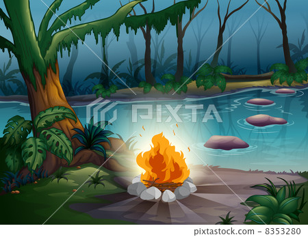 A camp fire A camp fire 8353280