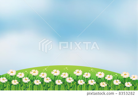 A flower plantation at the top of the hills A flower plantation at the top of the hills 8353282