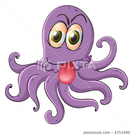 Comical octopus on white Comical octopus on white 8353490
