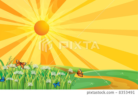 The hilltop and the sunset The hilltop and the sunset 8353491