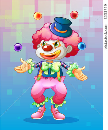 A clown with four colorful balls A clown with four colorful balls 8353759