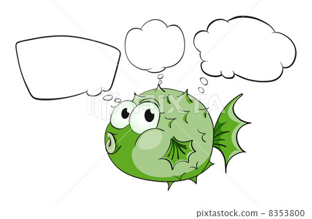 A green fish with empty callouts A green fish with empty callouts 8353800