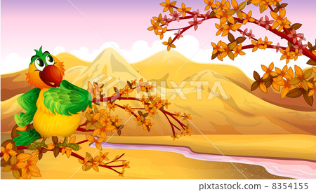 A mountain view with a bird 8354155