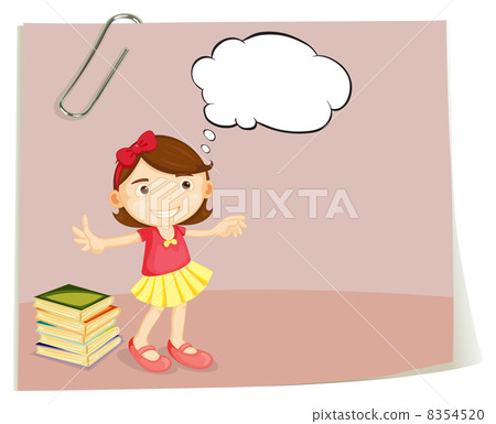 A piece of paper with a girl 8354520