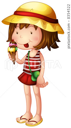 A child eating an ice cream A child eating an ice cream 8354522