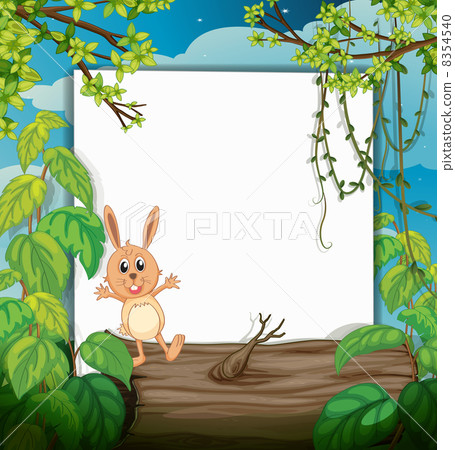 A rabbit on a trunk A rabbit on a trunk 8354540