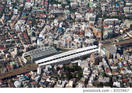 Shot from Odakyu Kyodo station overhead Shot from Odakyu Kyodo station overhead 8355667