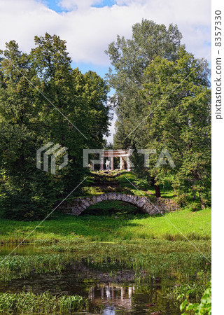 Summer landscape of the Pavlovsk garden, Apollo Colonnade 8357330