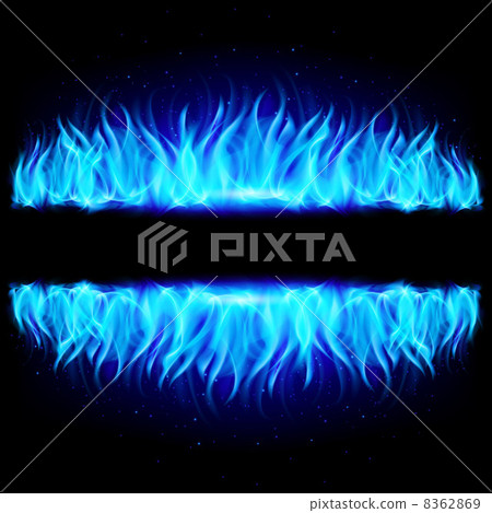 Two walls of blue fire on black. Two walls of blue fire on black. 8362869