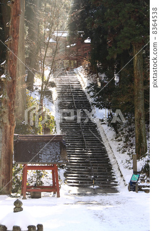 冬天的Hiezan Enryakuji“石頭從不在西塔的地方走到Shakado” 8364538