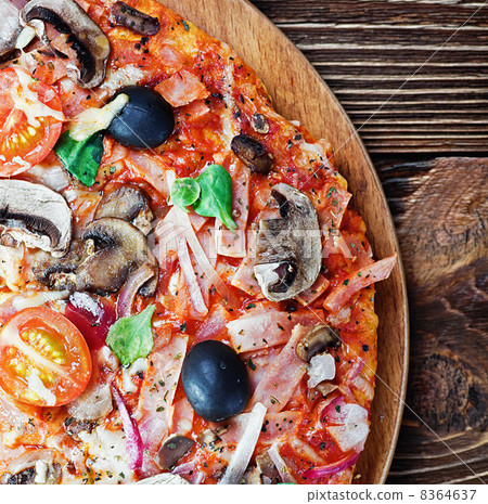 pizza with mushrooms and cheese pizza with mushrooms and cheese 8364637