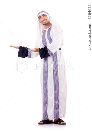 Arab man isolated on the white Arab man isolated on the white 8364683