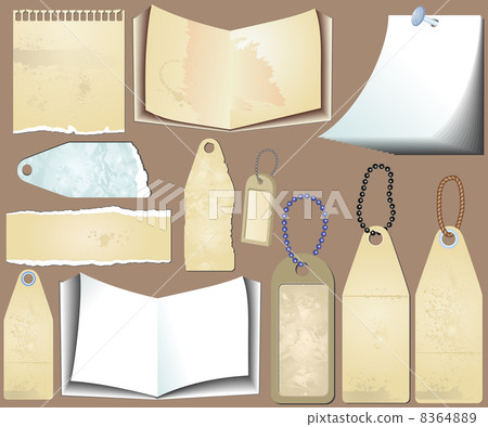 vector grunge scrapbooking label tag 8364889