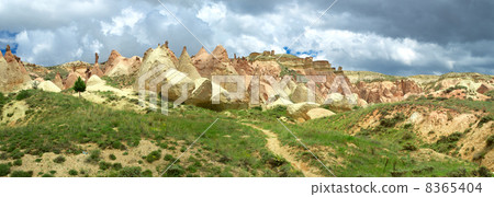 Panoramic view of Cappadocia mountains Panoramic view of Cappadocia mountains 8365404