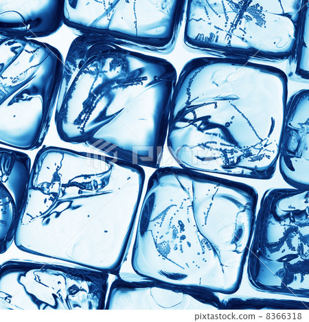 Background with ice cubes in blue light 8366318