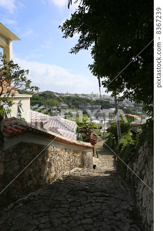 Shuri castle stonework street 8367239