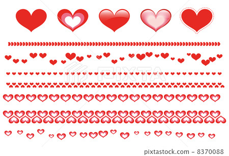 Heart illustration material 8370088