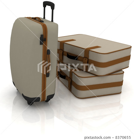 Suitcases isolated on white 8370655