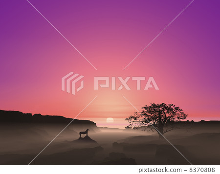 日出和一匹馬 8370808