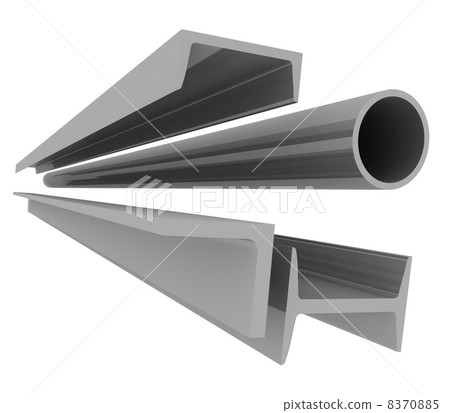 High technology background - steel profiles High technology background - steel profiles 8370885