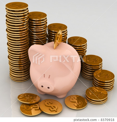 gold chinks with piggy bank 8370918